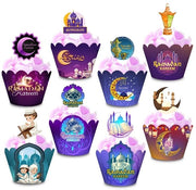 Decorazioni per Cupcake Pack di Alta Qualità - Tema Ramadan - Decorazioni per Eid Mubarak - 48 Pezzi - Qualità Premium