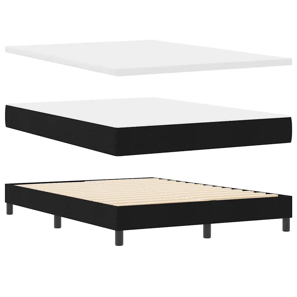 Letto box spring con materasso con materasso Nero 140 x 200 cm 3341169