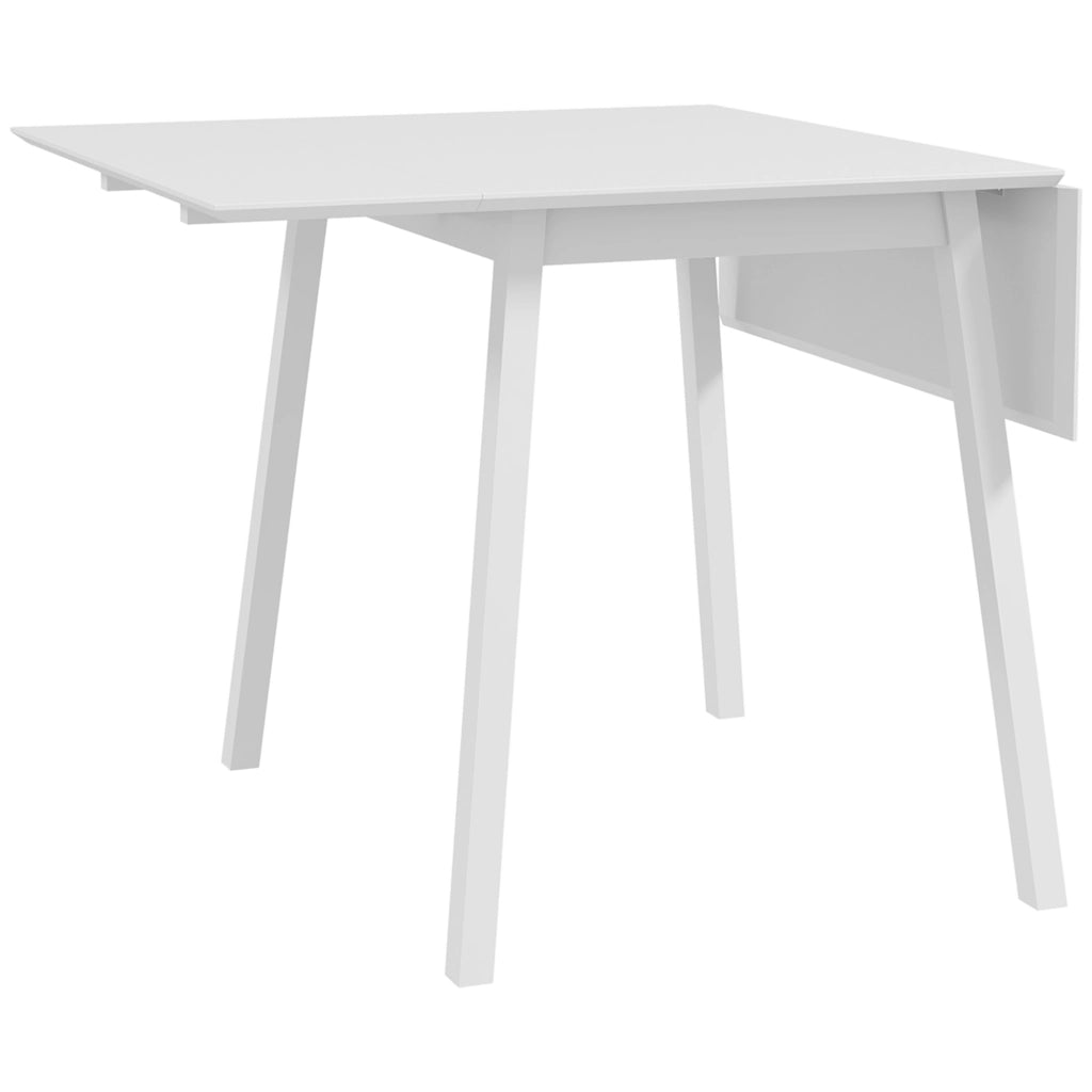 Tavolo da pranzo pieghevole in legno, per 2-4 persone, salvaspazio, bianco, 110 x 86 x 75 cm