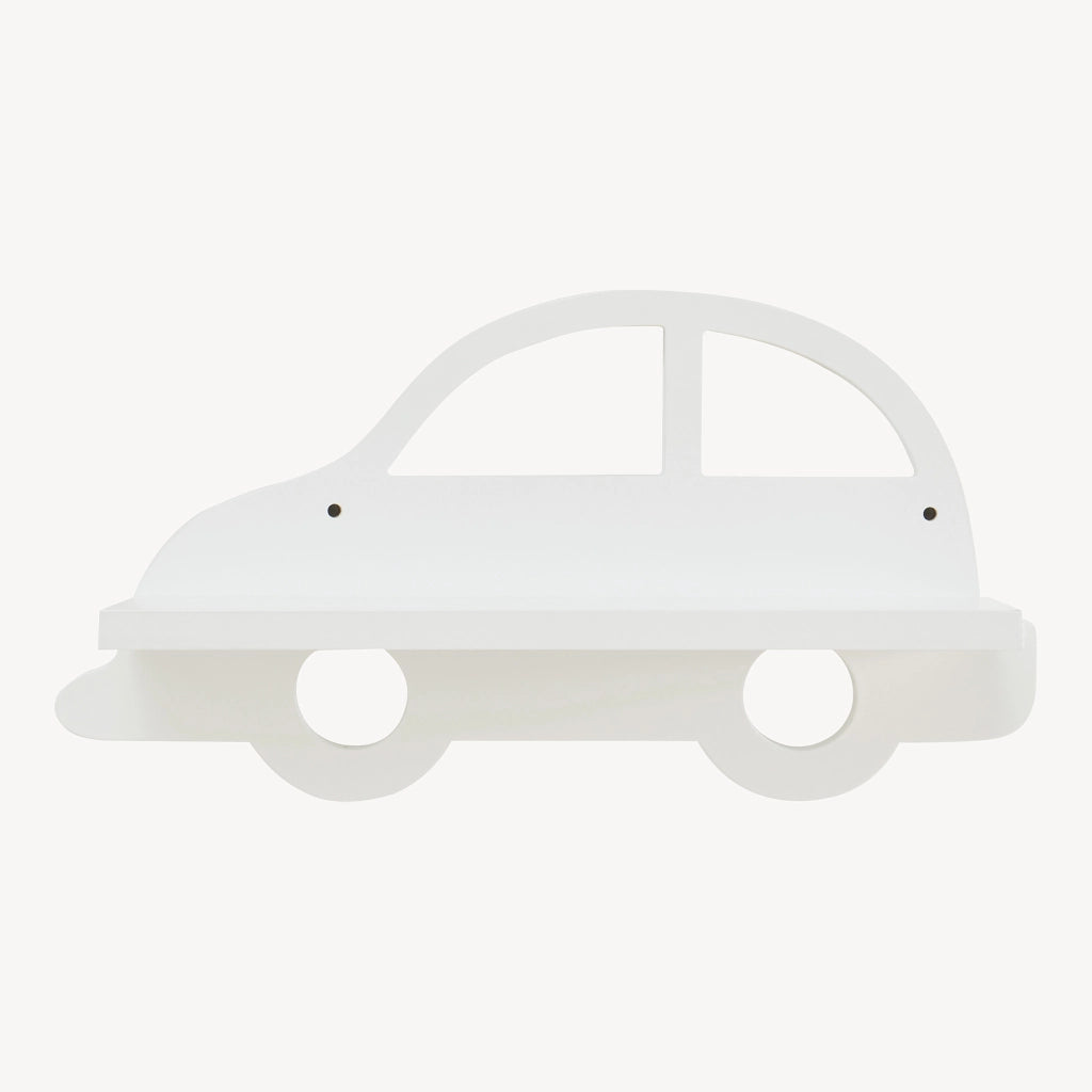 Mensola Skanderborg per Cameretta Sostegno Consolle Decorativo a Forma di Automobile - Bianco [en.casa]