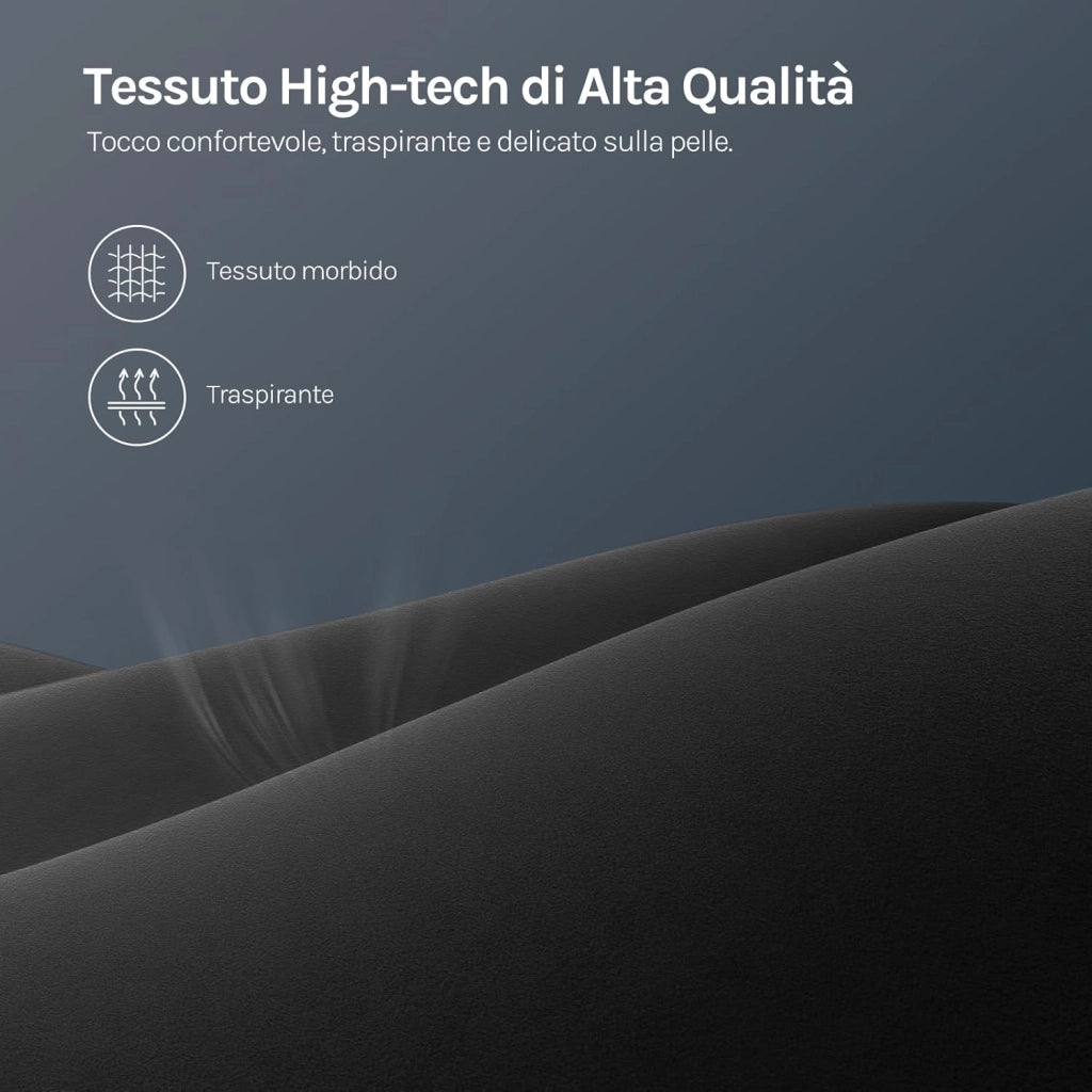 Sedia Gaming, Ampia Sedia da Ufficio Ergonomica Imbottita con Cuscino a Molla, Alta Capacità di Carico, Poltrona per Computer con Schienale Alto e Poggiapiedi, Tessuto Tecnologico, Nero, GS10sz