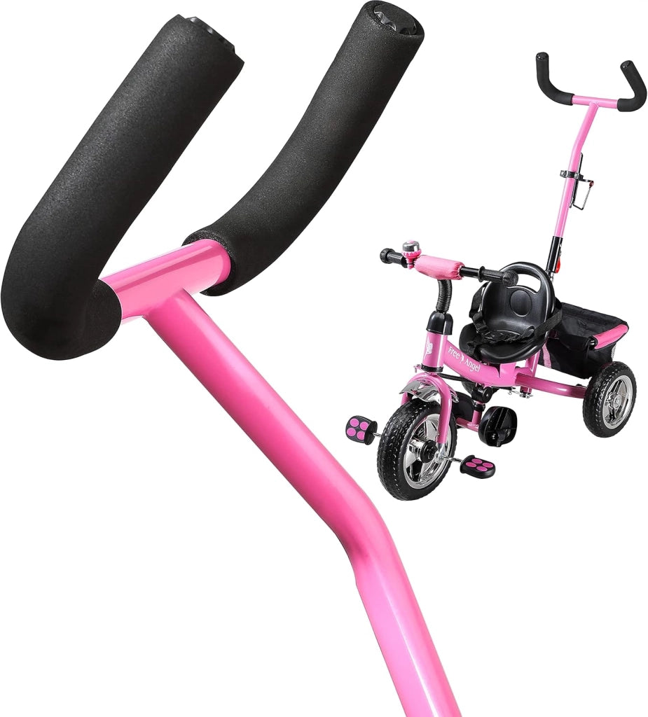 ® Triciclo per Bambini 2in1 con Maniglia Sicurezza Portaoggetti Bici per Imparare Giocando Pedali Removibili con Cestino
