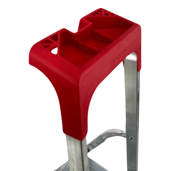 Scala Domestica in Alluminio Martina Leggera Portatile Scaletto Vaschetta Portaoggetti Pieghevole Robusta Salv 6 gradini