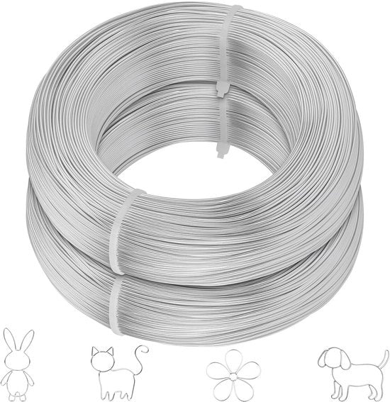 Alumino Flexibile 30 m - Filo per Modellismo - Gioielleria - Flessibile - Resistente alla Forma - Filo di Modellismo