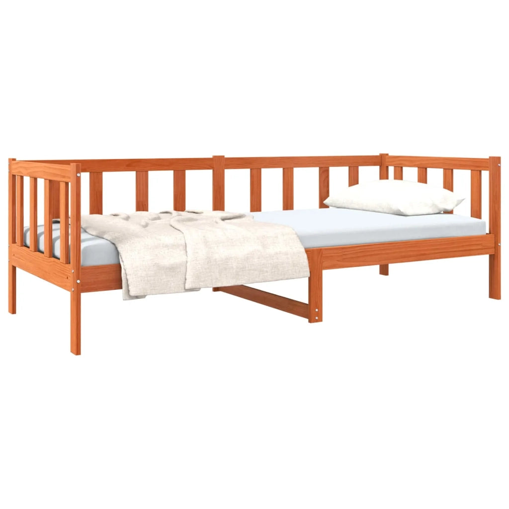 Struttura del letto Marrone cerato 90 x 190 cm Pino massello 863896