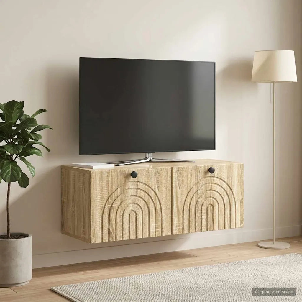 Mobile Porta TV da Muro Rovere Sonoma 78,5 x 31 x 30 cm 898207
