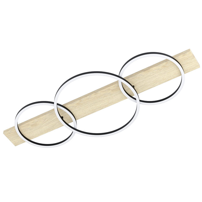 Plafoniera Moderna Boyal Acciaio Nero 1 Luce Led Integrato 12W