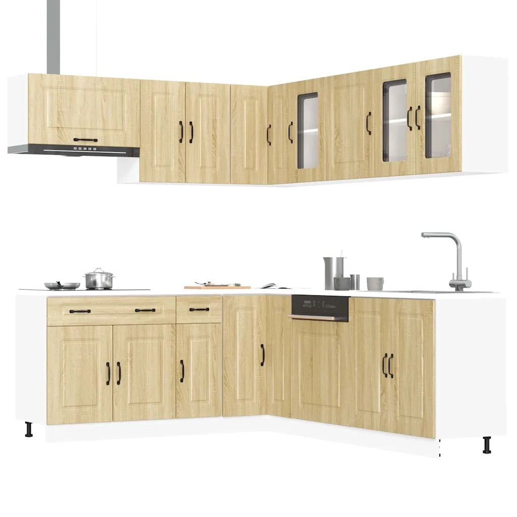 Set Mobili da Cucina 11 pz Kalmar Rovere Sonoma in Truciolato