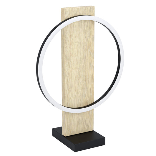 Lampada Da Tavolo Moderna Boyal Acciaio Nero 1 Luce Led Integrato 12W