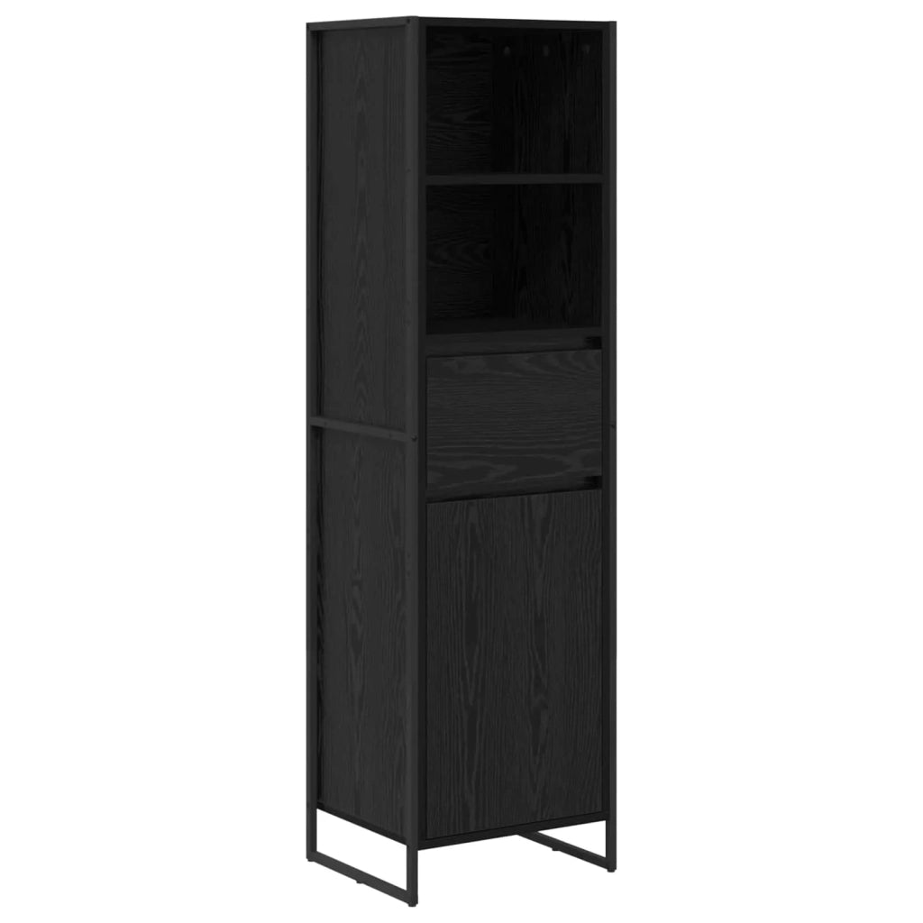 Armadio per Libri con cassetto Rovere Nero 43 x 36 x 150.5 cm 886624