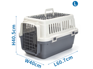 Trasportino grigio per cani e gatti Nobleza peso da 5kg a 10kg - L