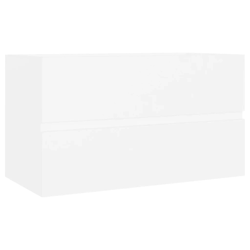 Mobiletto lavabo moderno per bagno 80 x 38,5 x 45 cm legno composito bianco 02_0047817