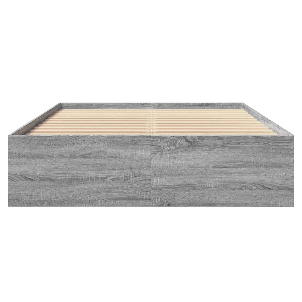 Giroletto-Struttura Letto Grigio Sonoma 140x190 cm in Legno Multistrato 268130
