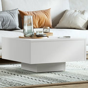 Tavolino da Salotto Bianco 60x60x31,5 cm in Legno Multistrato 806885