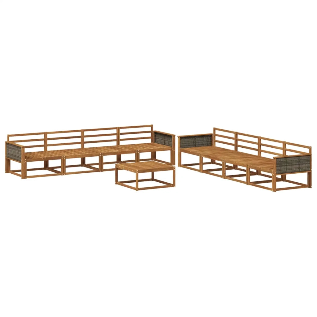 Set di divani da esterno 9 pcs Naturale 3382437
