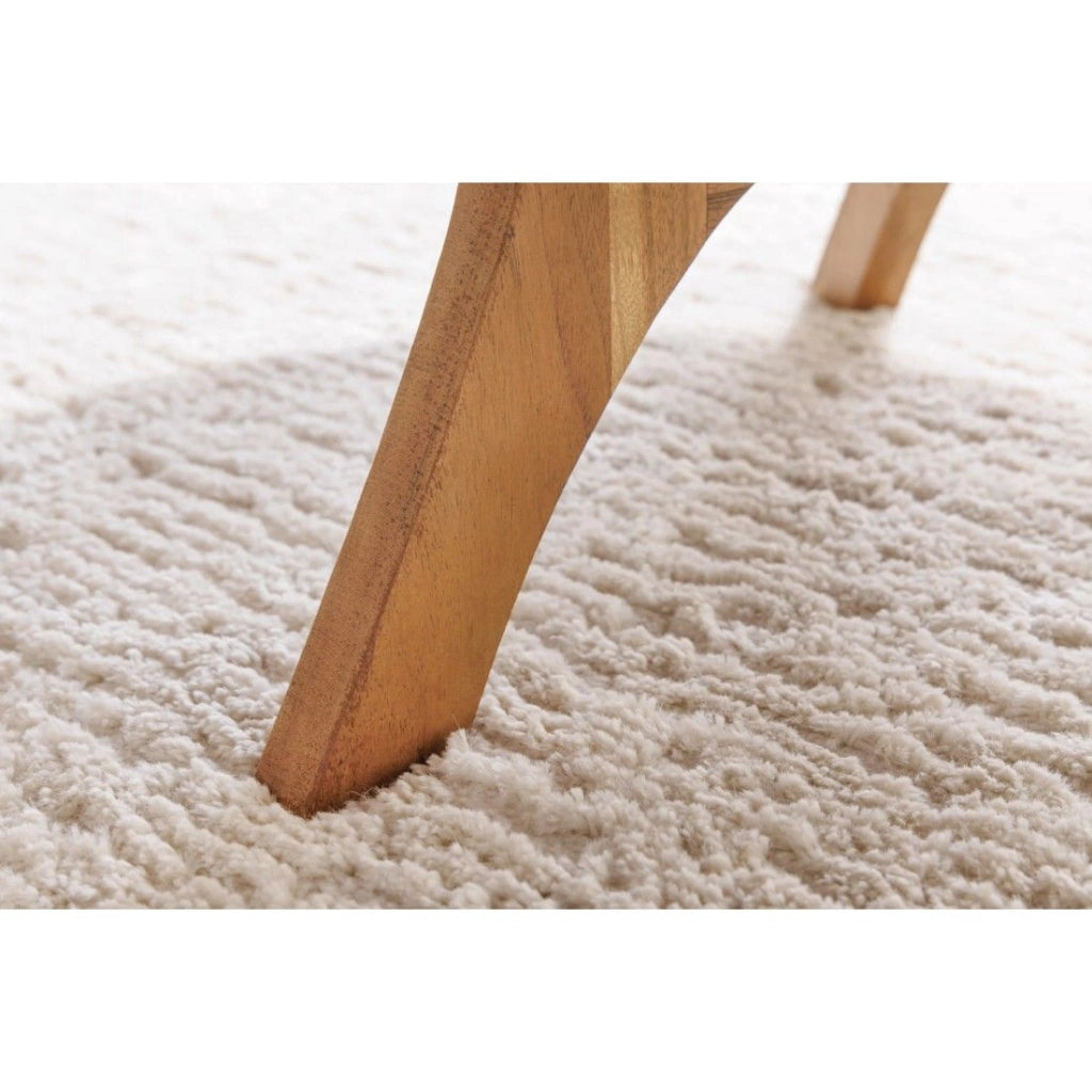Tavolino basso ABITTA rotondo 70 cm in legno di acacia - Tavolino basso moderno in legno massello