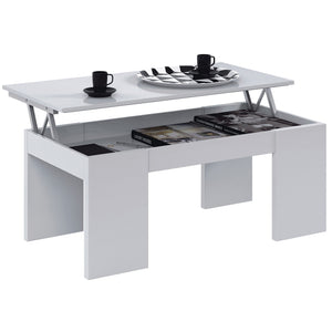 kit tavolo caff elevabile 43x100x50h bianco lucido cod:ferx.99488