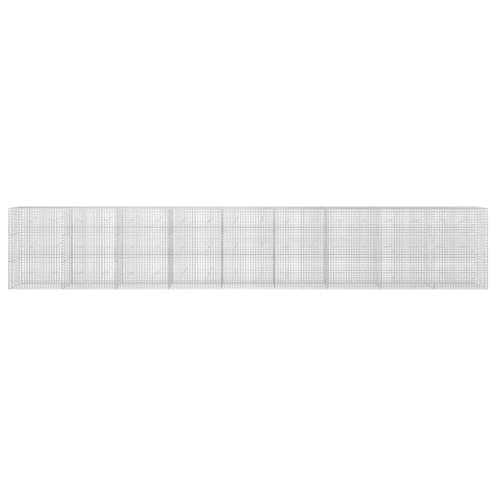 Gabione con filo da 5 mm e rete da 5x5 cm 900x20x150 cm 3464100