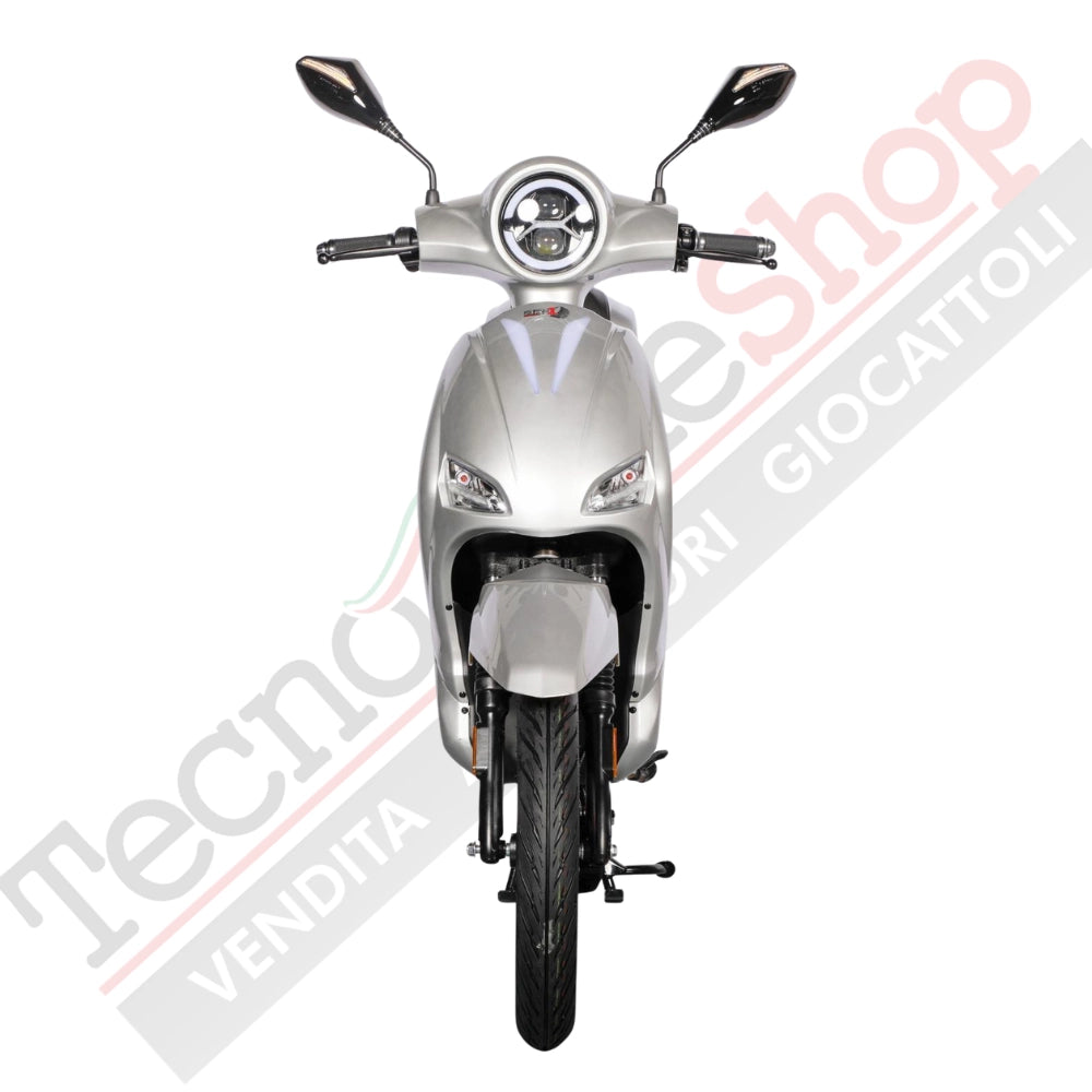 Scooter Elettrico BR-1 Sport 20Ah 48V Batteria a Piombo - Immatricolabile-Silver/Grigio Metallizzato