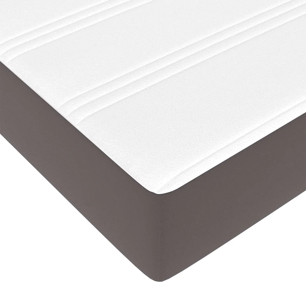 Struttura del letto con materasso Grigio 120 x 190 cm Tessuto 3398992