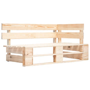 Divano Angolare da Giardino su Pallet-Sofa da Giardino-Divanetto da esterno Legno di Pino Impregnato 700801