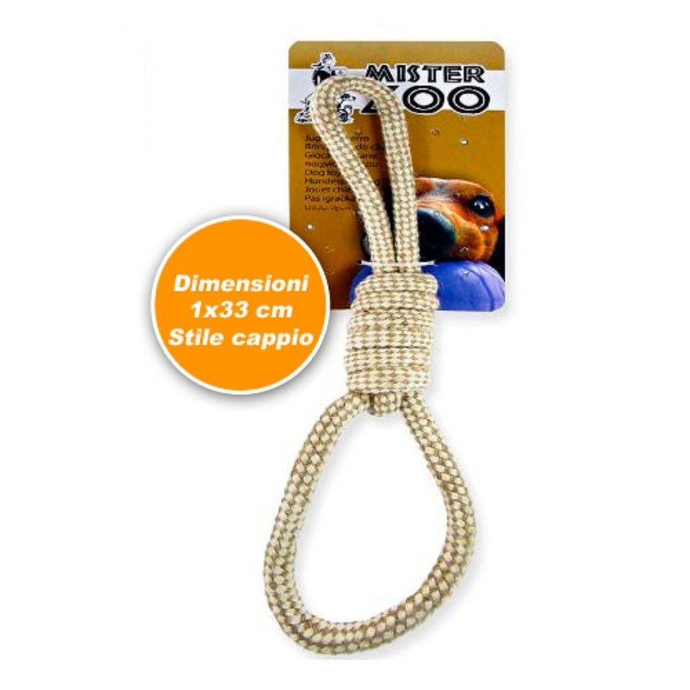 Trade Shop - Corda Per Cane Cani Stile Cappio Da Mordere 1x33 Cm Gioco E Addestramento Dog -