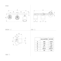 Plafoniera Industrial Batallas 3 Luci Legno Marrone E Nero