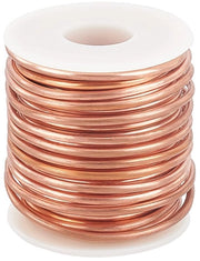 Cavo di rame massivo 10 m - Rond - Diametro 2,6 mm - Cavo di rame puro - Adatto per gioielleria/artigianato - Idoneo per creazioni - Filo per gioielleria