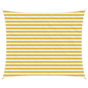 Telo Ombra-Vela Ombreggiante-Parasole a Vela Giallo e Bianco 2,5 x 4 m HDPE