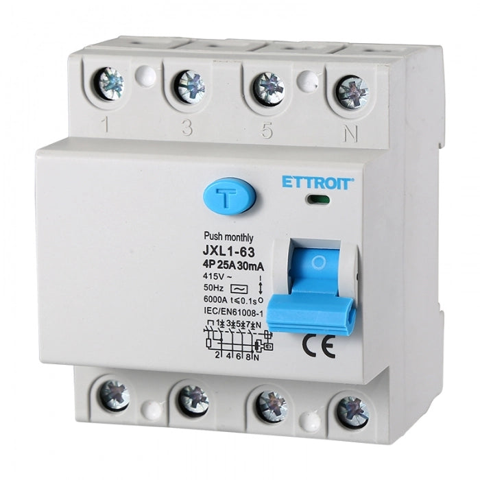 Interruttore Differenziale Puro 4P 25A 30mA 380V
