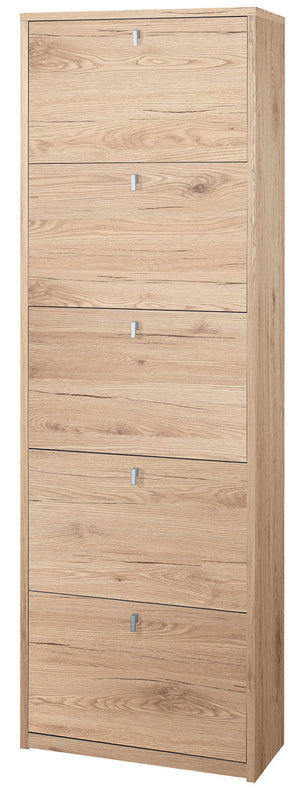 Scarpiera 5 Ante 63x190x29 cm Rovere Naturale