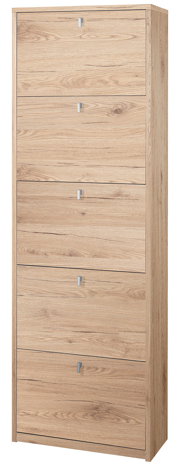 Scarpiera 5 Ante 63x190x29 cm Rovere Naturale
