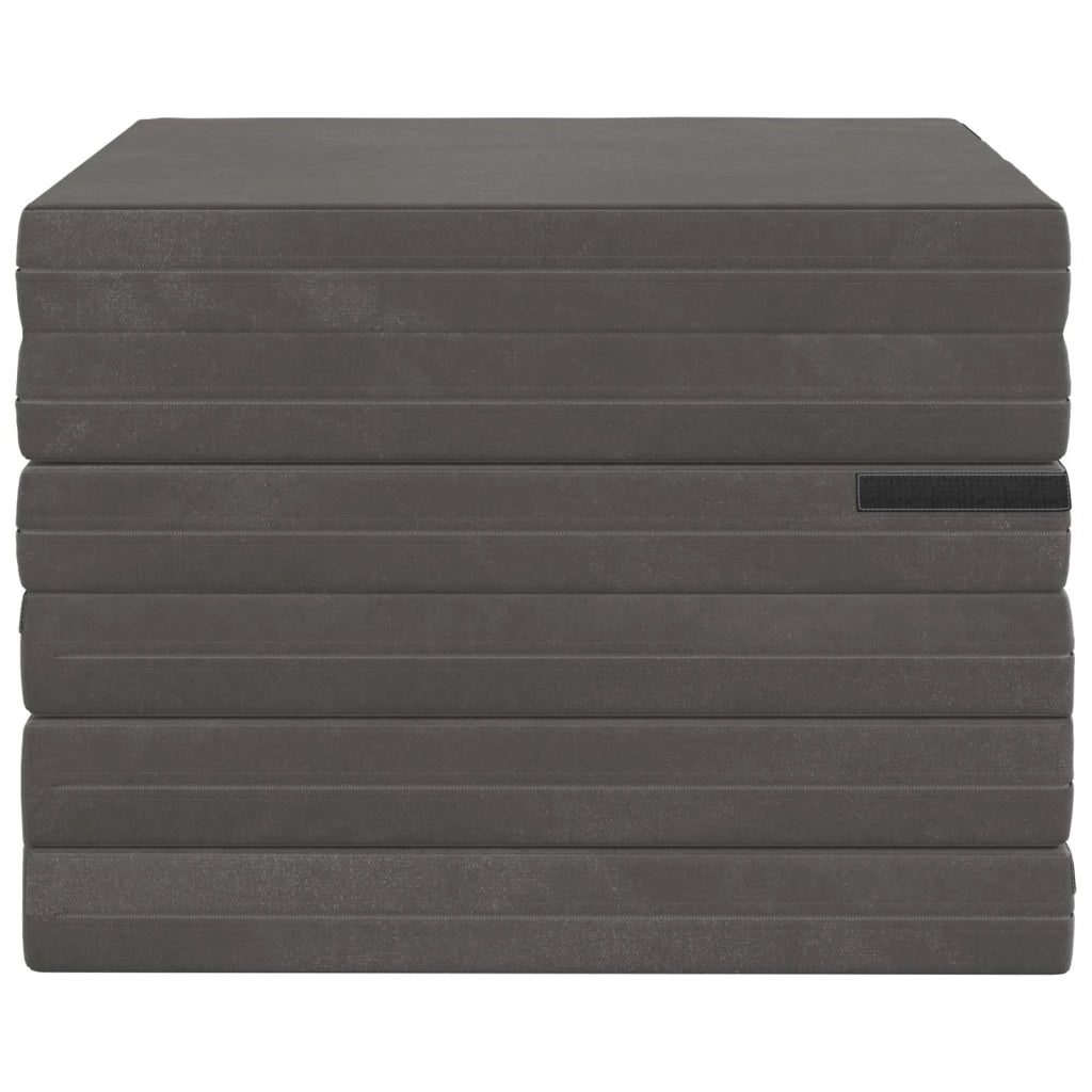 Divano Letto Pieghevole 140 x 67 x 15 cm Grigio Scuro 900276