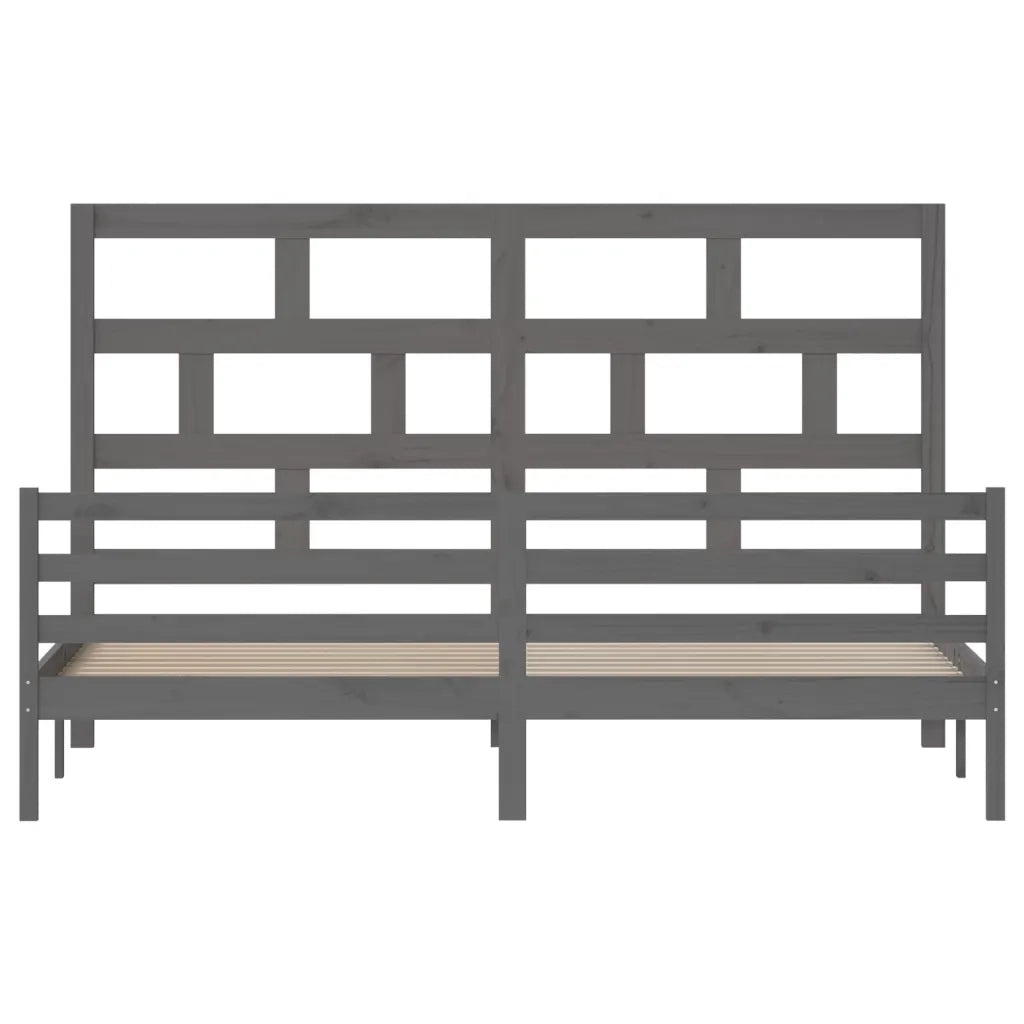 Giroletto Grigio in Legno Massello di Pino 200x200 cm