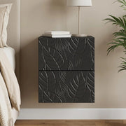 Mobiletto da notte a muro Nero 34,5 x 33 x 40 cm 898807