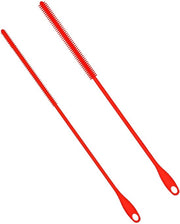 Set di spazzole per pulire ragnatele in silicone - 2 pezzi - Spazzola flessibile con setole - Diametro 6mm/8mm - Lunghezza 24cm - Adatto per ragnatele in vetro/metallo