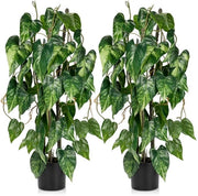Due pezzi 76cm grandi piante artificiali di Philodendron, grande pianta decorativa in vaso, pianta decorativa per soggiorno, camera da letto, ufficio, decorazione, giardino interno e esterno, decorazione moderna