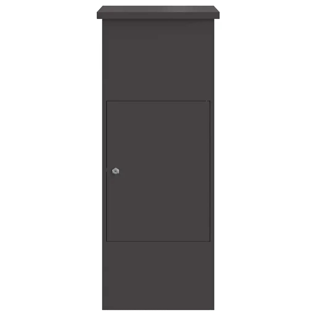 vidaXL Cassetta per pacchi Nero 44.5 x 29 x 110.5 cm Acciaio