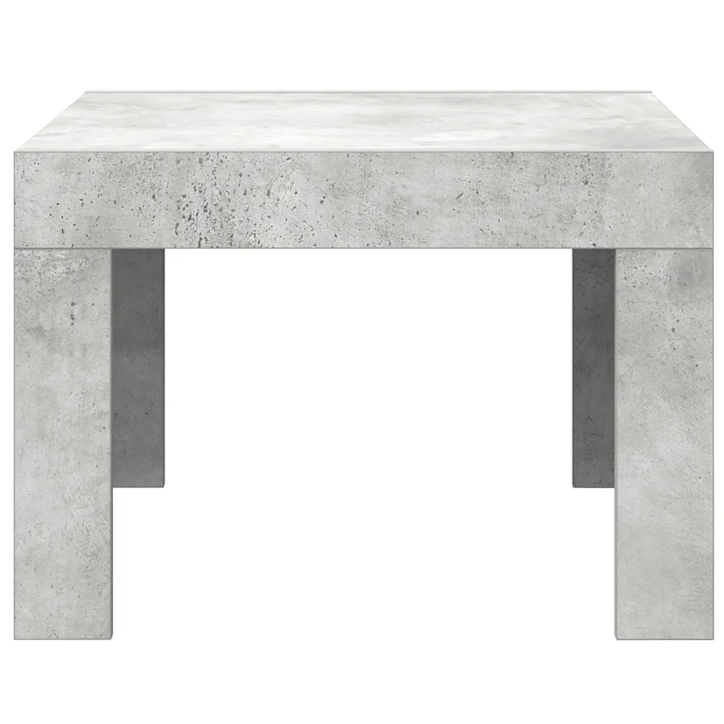 Tavolino da Salotto-Tavolino da soggiorno-Tavolo Grigio Cemento 50x50x35 cm in Truciolato