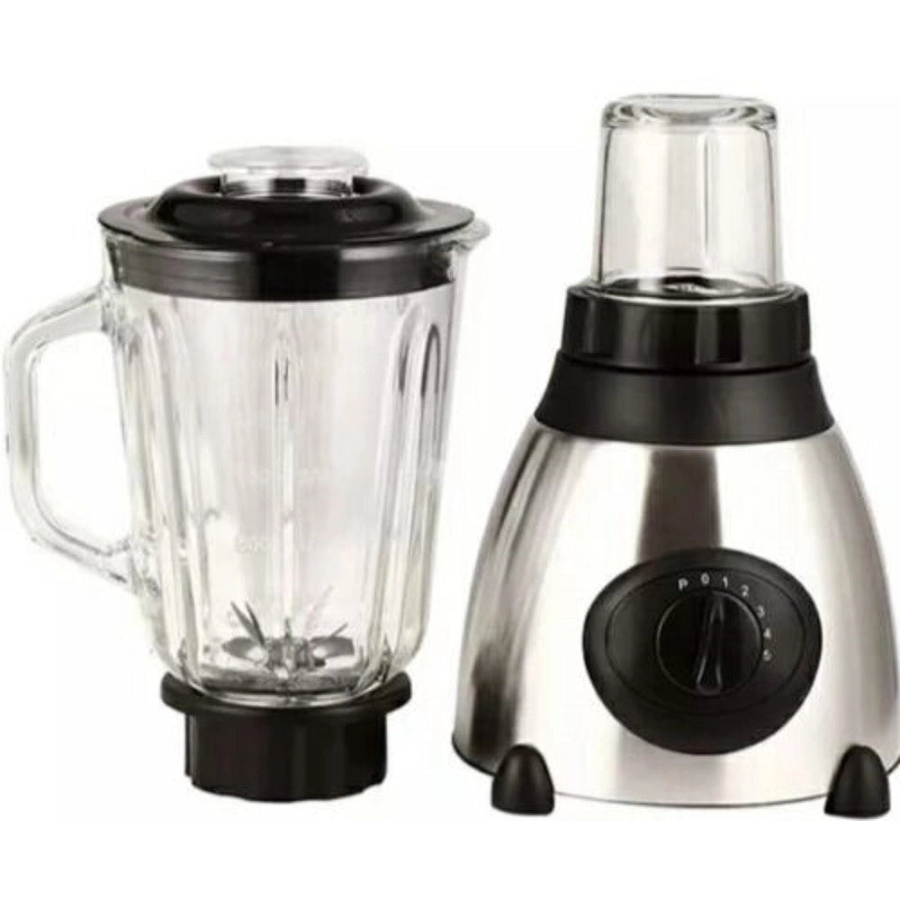 Trade Shop - Frullatore 2 In 1 Pulse Lama Acciaio 1000w Brocca Vetro 1,5lt + 1 Piccola Q-fr60 -