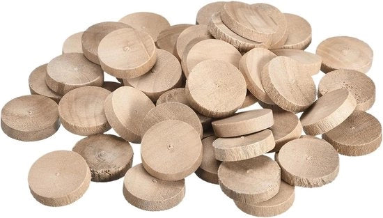 50 stoppi in legno piano, 2,5 cm viti a tappo a vite - mobili tavolo seggiolino stoppi in legno piano