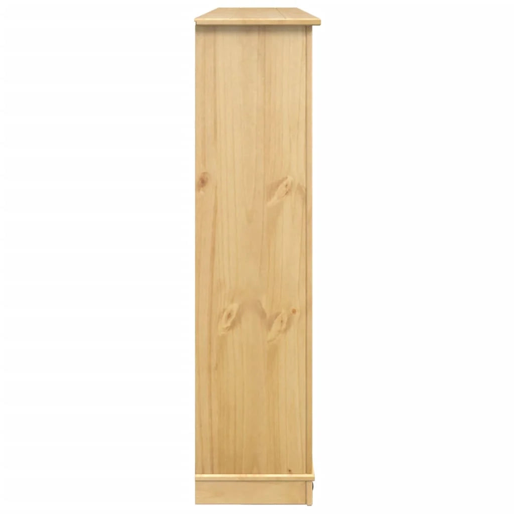 Scarpiera scarpiera mobile portaoggetti ingresso corridoio soggiorno Corona 99 x 32 x 124,5 cm legno di pino massiccio marrone 02_0021747