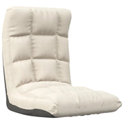 Sedia a Sdraio da Terra Pieghevole Crema in Tessuto CFW3750055