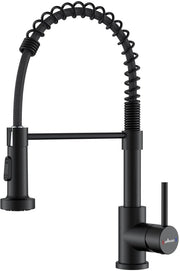 Zuppiere da Cucina in Acciaio Inox, Cucina a Doppia Manopola con 2 Getti, Cucina Rotante 360° | Finestra di Regolazione Mat in Acciaio Inox Nero