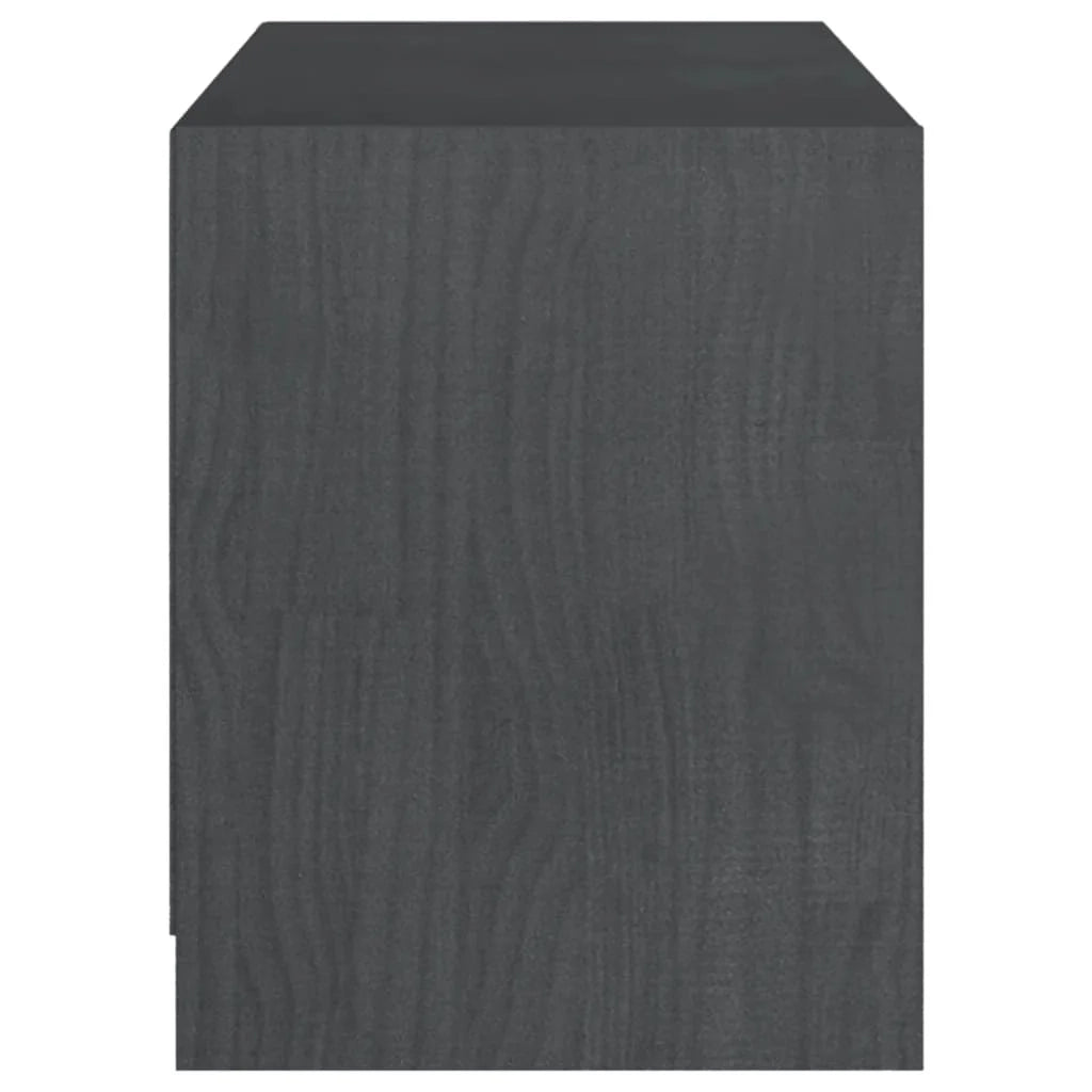 Mobile TV multimediale scaffale TV credenza mobile TV sala da pranzo soggiorno camera da letto 104 x 33 x 41 cm legno di pino massiccio grigio 02_0025653