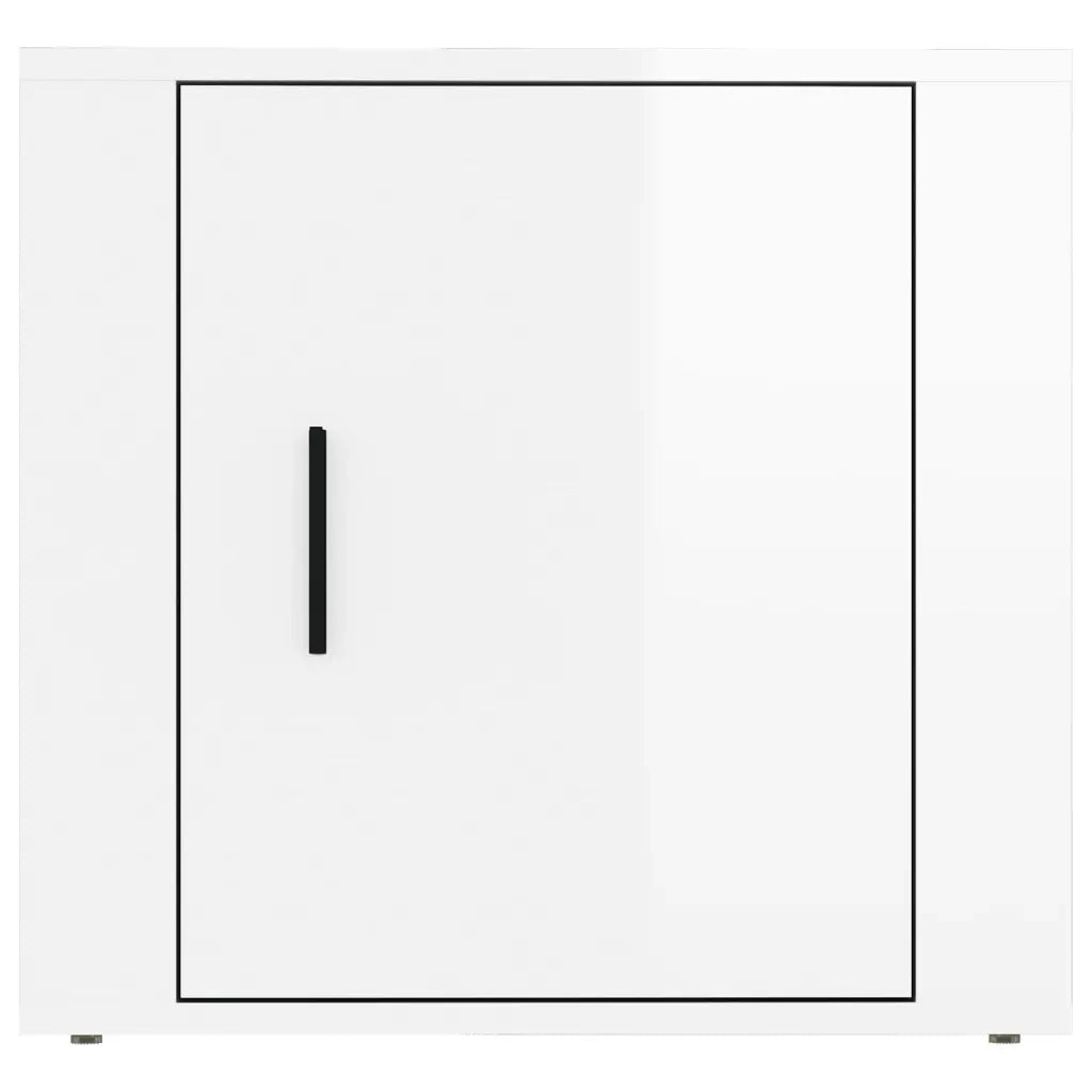 Comodini 2 pz in Bianco Lucido 50x39x47 cm
