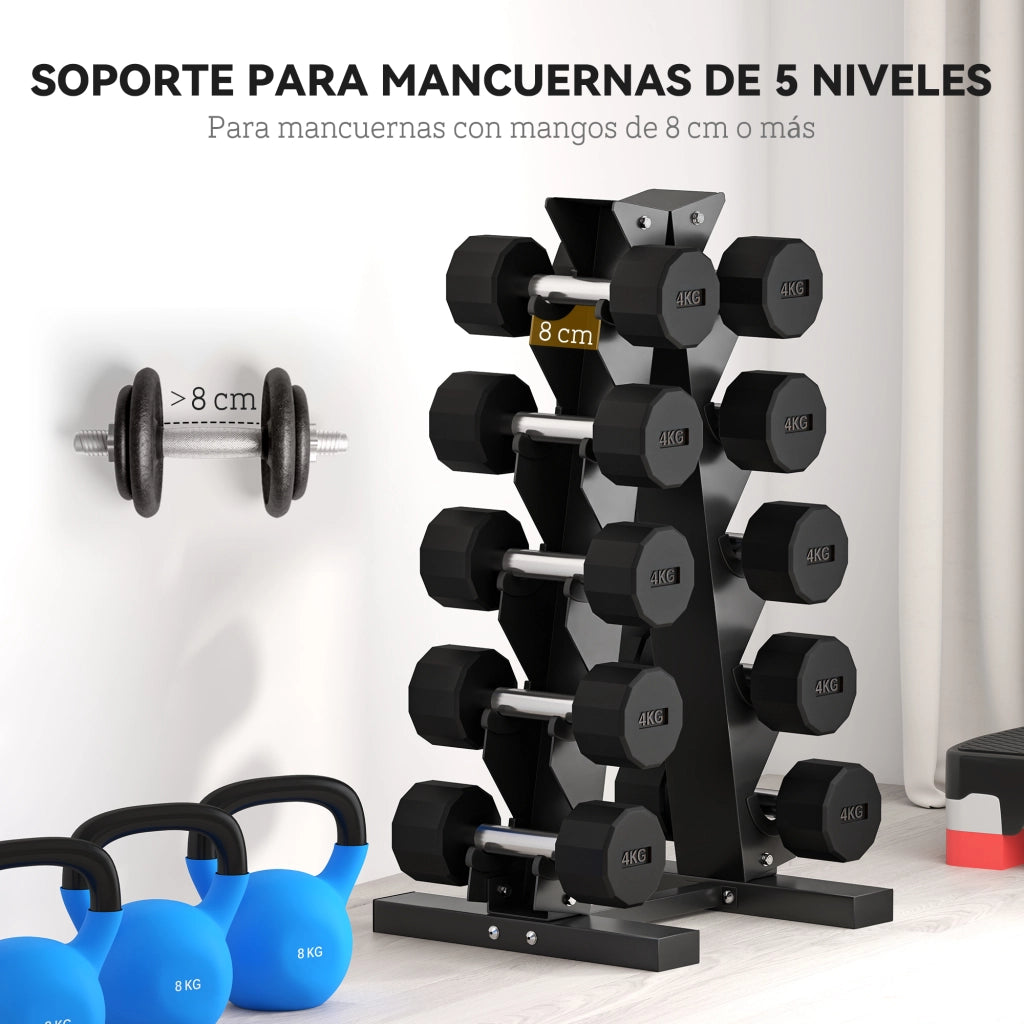 Mobile per manubri in acciaio ¨C zephmum ¨C 35x33x66 cm nero