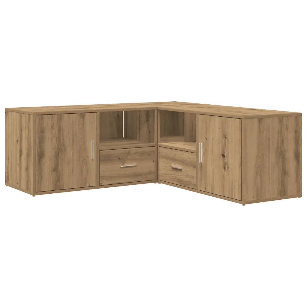 vidaXL Mobile Angolare Rovere Artigianale 200x40x45 cm in Truciolato