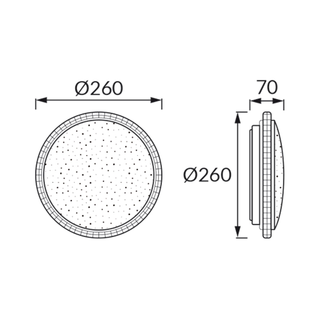 Plafoniera LED Struhm PRYZMA 26cm 12W CCT stellare