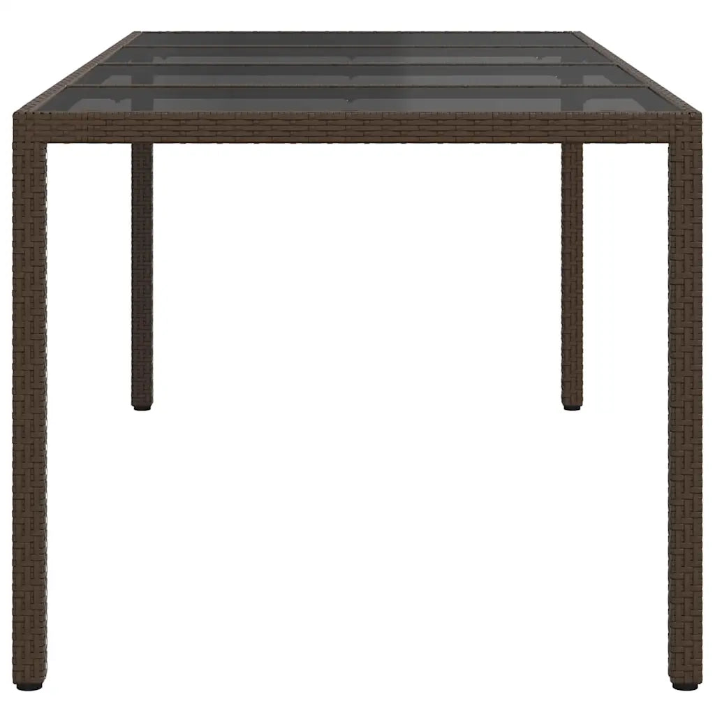 Tavolo da Giardino | Tavolino da esterno Marrone 190 x 90 x 75 cm polyrattan